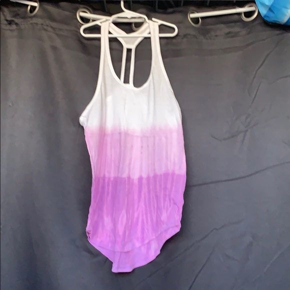 White and purple tank top - Picture 1 of 3